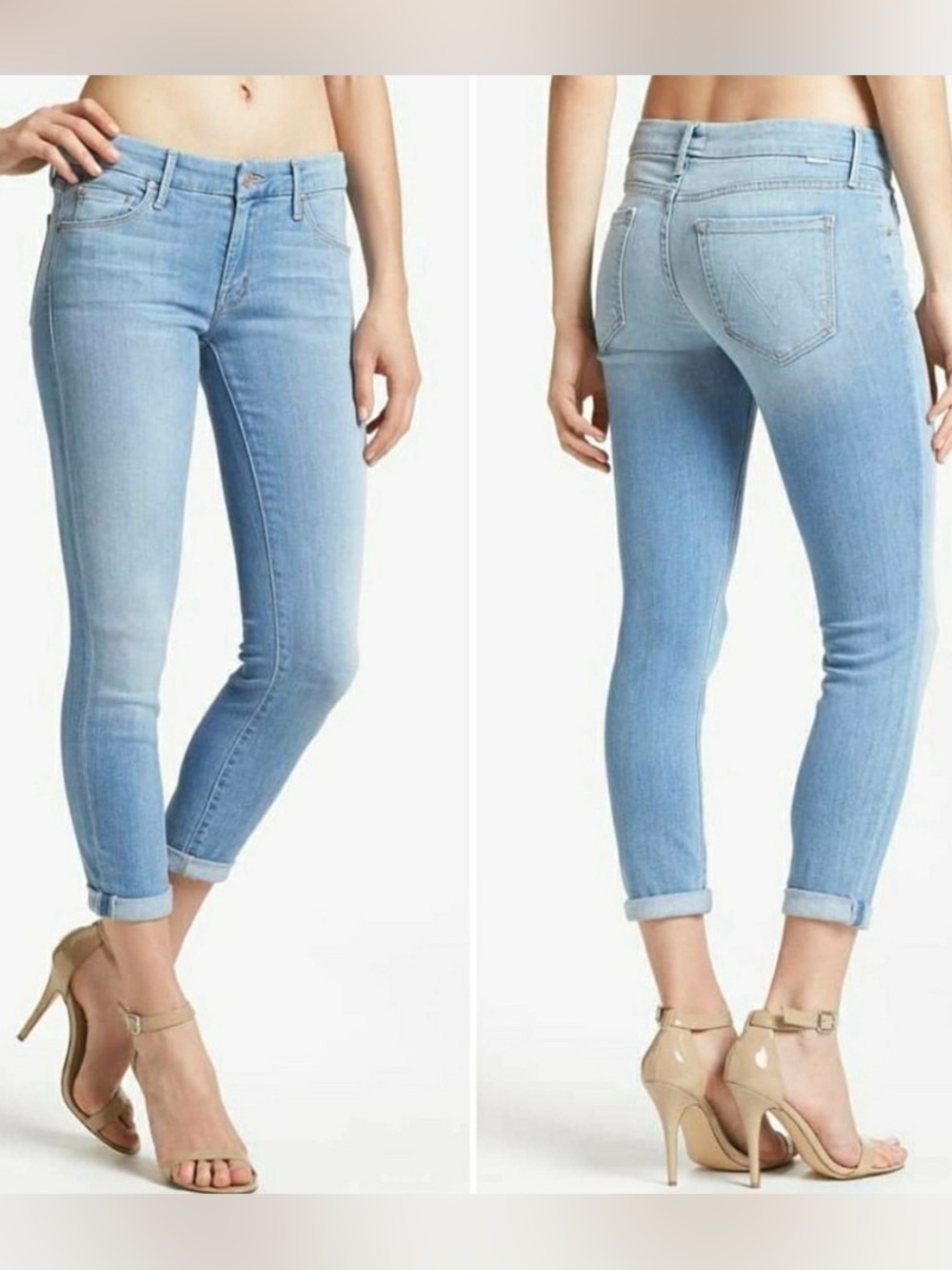 MOTHER // The Looker Crop Jeans in Light Kitty
